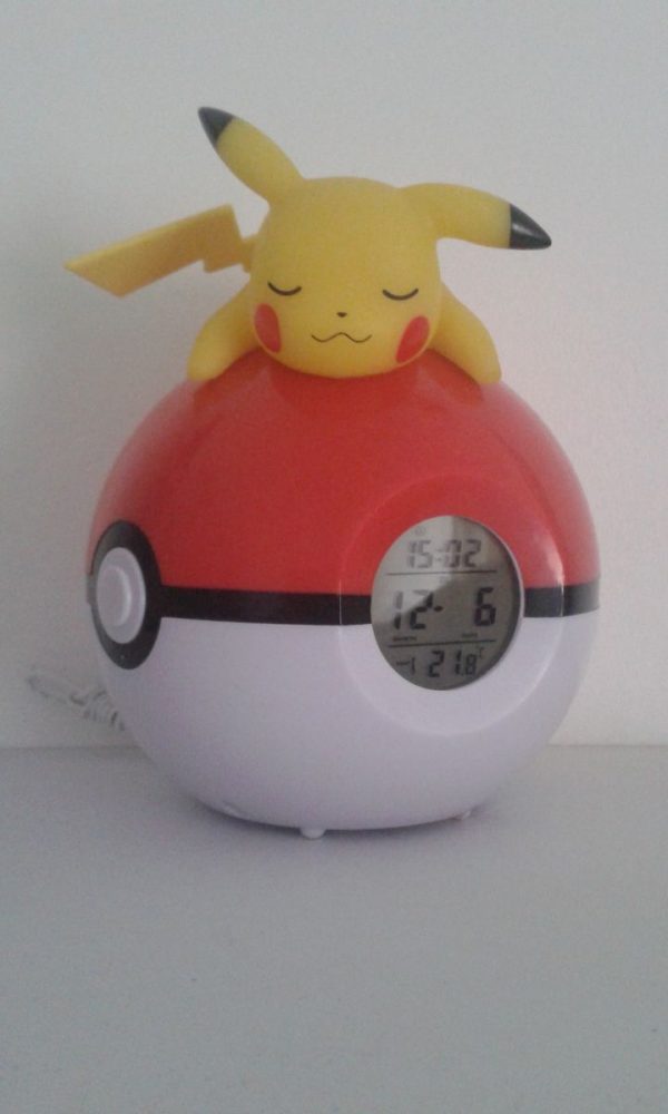 Radio Réveil Pikachu Pokémon Officiel - Fonctions Alarme, Radio FM Et LED - Neuf Sous Blister